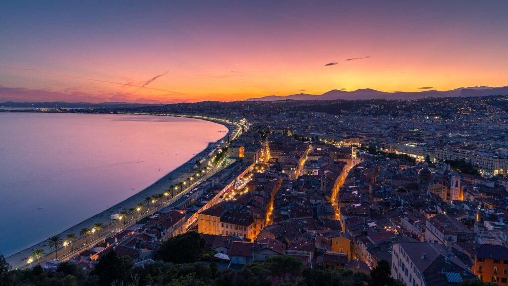 Nice at sunset