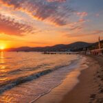 sunset beach Saint-Tropez
