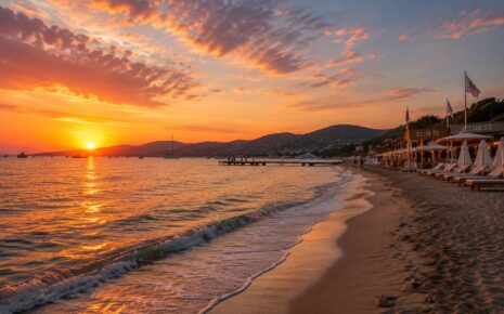 sunset beach Saint-Tropez