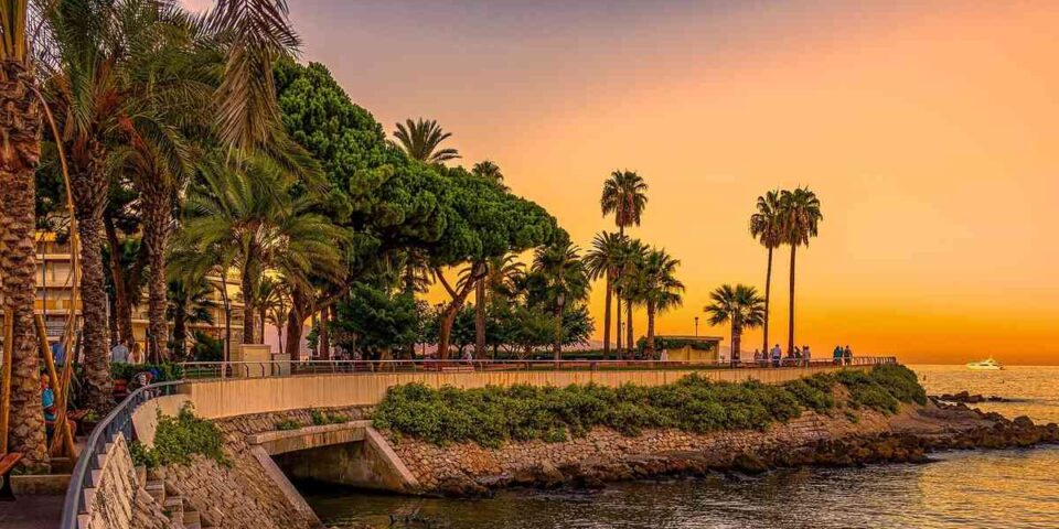 antibes sunset view